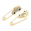 Brass Micro Pave Cubic Zirconia Pendants KK-C162-055G-02-2