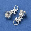Brass Micro Pave Cubic Zirconia Pendants KK-Z127-01S-3