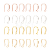 24Pcs 4 Colors Brass Micro Pave Clear Cubic Zirconia Ear Hooks ZIRC-AR0001-20-1