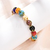 Handmade Lampwork Beads Stretch Bracelets for Women BJEW-B164-01-1