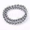 8MM Grade A Round Non-Magnetic Synthetic Hematite Beads Strands X-G-S096-8mm-3-2