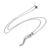 304 Stainless Steel Pepper Shape Pendant Necklace for Women STAS-E154-19P-2