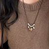 Alloy & Plastic Horse Pendant Adjustable Waxed Cord Long Necklaces for Women WG0CF74-01-4