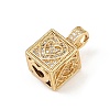 Brass Micro Pave Cubic Zirconia Pendants KK-F919-10A-G-3