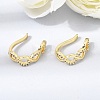 Brass Micro Pave Cubic Zirconia Cuff Earrings for Women CU-CBAE7DF-20G-3