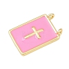 Brass Enamel Pendants KK-L251-01G-B02-2
