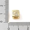 Brass Micro Pave Clear Cubic Zirconia European Beads LS-KK-K368-01G-05-3