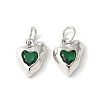 Brass Micro Pave Cubic Zirconia Pendants KK-U067-10P-07-1