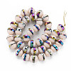 Electroplate Opaque Solid Color Glass Beads Strands EGLA-N006-031-B06-2
