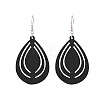 Hollow Out Teardrop Wood Dangle Earrings FS-WG5AC87-04-1