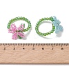 5Pcs Glass Seed Finger Rings for Women RJEW-JR01018-4