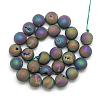 Electroplated Natural Druzy Geode Agate Beads Strands G-S238-18mm-03-2
