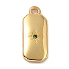Brass Micro Pave Cubic Zirconia Charms LS-ZIRC-I054-12G-04-1