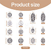 70pcs 7 Style Alloy Beads FIND-SW0001-15-3