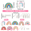 16Pcs 8 Styles Rainbow Acrylic Charm Dangle Earring Making Kits DIY-SC0021-37-2