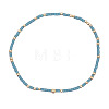Minimalist Glass Seed Beads & Brass Beads Stretch Bracelets for Women BC0195-10-1