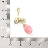 Alloy Resin Flower Pendants PALLOY-U003-06G-02-3