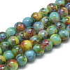 Baking Painted Glass Beads Strands X-DGLA-S115-6mm-S36-1