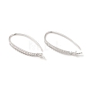 Anti-Tarnish Rhodium Plated 925 Sterling Silver Micro Pave Cubic Zirconia Earring Hooks STER-F041-88P-3