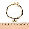 Bohemian 304 Stainless Steel Chain & Natural Lapis Lazuli Beads Double Layers Bracelets BJEW-C150-01G-G-3
