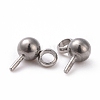 304 Stainless Steel Ball Stud Earring Post STAS-Z035-01A-P-3