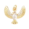 Brass Micro Pave Cubic Zirconia Pendants KK-D258-14G-1