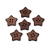 4-Hole Star Wood Buttons BUTT-Q046-08B-1