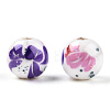 Handmade Printed Porcelain Beads PORC-Q199-8mm-20-3