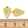 316 Surgical Stainless Steel Enamel Charms STAS-M073-42A-02G-3