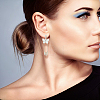 12 Pairs 12 Styles Cherry & Triangle & Eye & Bear & Zipper Buckle Alloy Dangle Stud Earrings for Women EJEW-AN0003-10-5