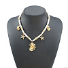 Ocean Alloy Sea Animals Pendant White Cord Necklaces for Women WG5DC51-04-1