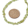 Natural Peridot Chip Beaded Necklace NJEW-JN04616-16-3
