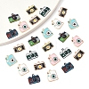 25Pcs 8 Styles Alloy Enamel Pendants ENAM-FS0003-13-3