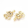 Brass Micro Pave Cubic Zirconia Pendants KK-N257-28G-2