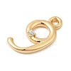 Brass Micro Pave Cubic Zirconia Charms KK-P340-24G-09-2