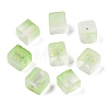 Frosted Glass Beads with Golden Glitter Powder DGLA-NH001-8mm-01D-1