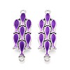 Alloy Enamel Connector Charms TIBE-N016-09AS-03-1
