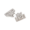 Brass Pave Clear Cubic Zirconia Spacer Bars KK-H538-09P-2