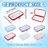6Pcs 6 Colors Transparent PET Desktop Storage Zipper Boxes ABAG-WA0001-44A-2