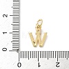 Brass Pave Clear Cubic Zirconia Charms KK-A273-01G-W-3