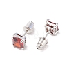 Rack Plating Brass Micro Pave Cubic Zirconia Stud Earrings EJEW-I304-01P-02-2