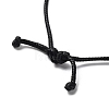 Natural Obsidian Ring Pendant Necklace with Waxed Cords NJEW-R262-01A-10-4