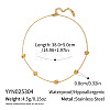 304 Stainless Steel Flower Link Chain Necklaces for Women BR4750-6