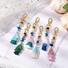 Polycotton Tassel Pendant Decorations HJEW-JM02188-2