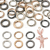Beadthoven 24Pcs 6 Styles Zinc Alloy Spring Gate Rings FIND-BT0001-25-2