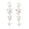 925 Sterling Silver Tassel Pendants STER-P071-09S-1