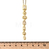Brass Pave Cubic Zirconia Geometirc Pendant Rectangle Y Tassel 201 Stainless Steel Chain Necklaces NJEW-C111-01B-5