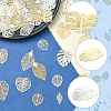 20Pcs 5 Styles Rack Plating Brass Filigree Pendants KKC-FS0001-05KCG-2