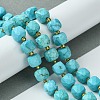 Synthetic Blue Turquoise Beads Strands G-Q010-A13-01-2