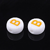 Initial Acrylic Beads X-OACR-E001-20B-2